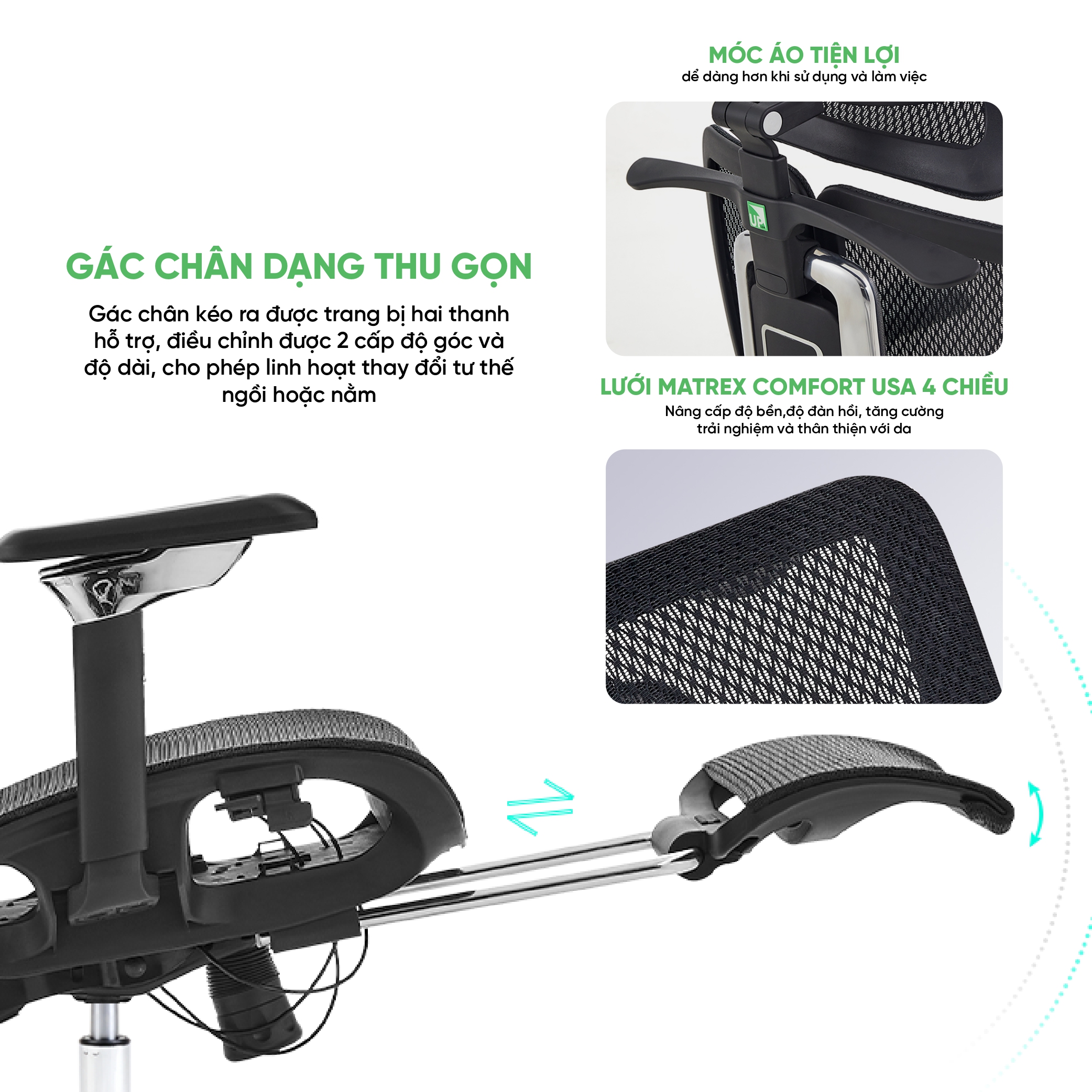Ghế công thái học Upgen Nexus 18 Ghế công thái học Upgen Nexus